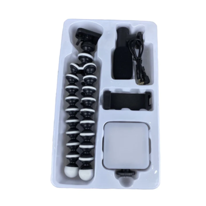 Kit Influencer Todo en uno Microfono/Luz/Tripode Gorila Pop AY-49B - Image 2